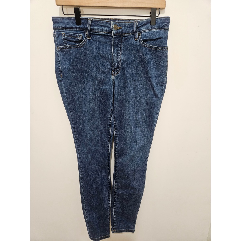 NYDJ Womens Skinny‎ Jeans Dark Wash Lift Tuck Technology Blue Denim Size 6